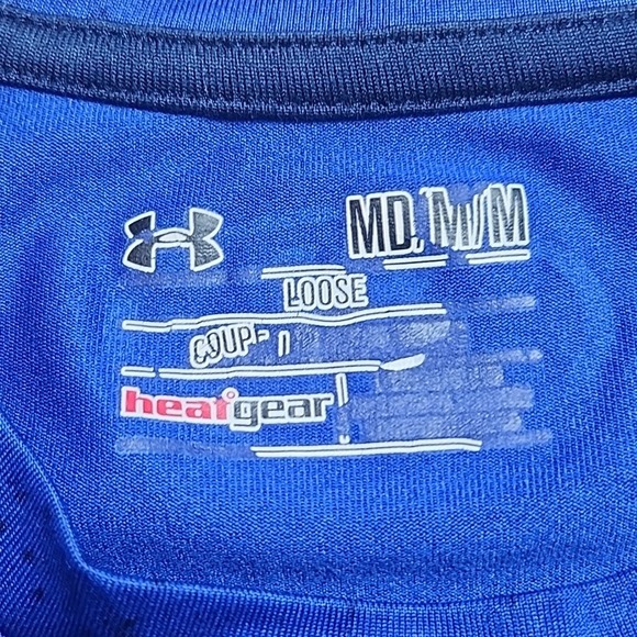 Under Armour Athletic Short Sleeve T-Shirt, Blue, Men's Size Medium - Picture 3 of 7